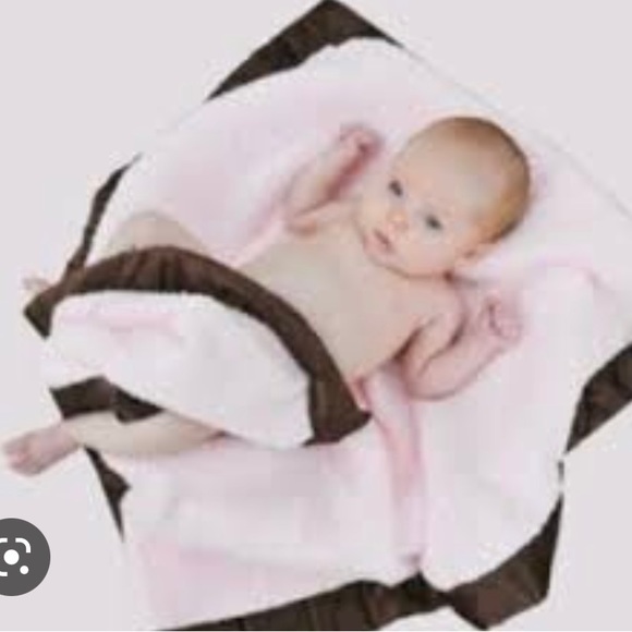 NEW - True Two Minky Dot Blanket - Pink Paisley - Picture 2 of 2